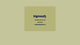 What Bigmouth.co.uk website looked like in 2019 (4 years ago)
