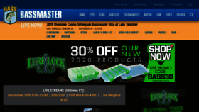 What Bassmaster.com website looked like in 2019 (4 years ago)