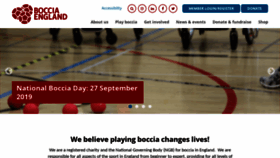 What Bocciaengland.org.uk website looked like in 2019 (4 years ago)