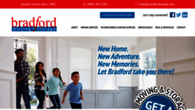 What Bradfordmoving.com website looked like in 2019 (4 years ago)