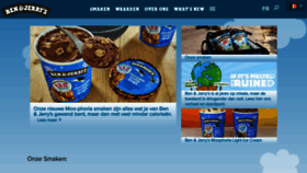 What Benjerry.be website looked like in 2019 (4 years ago)