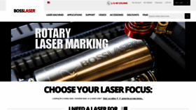 What Bosslaser.com website looked like in 2019 (4 years ago)