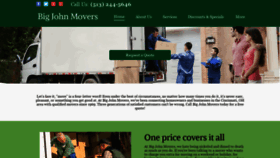 What Bigjohnmovers.com website looked like in 2019 (4 years ago)