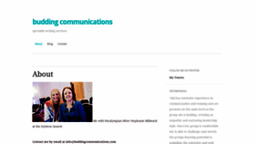 What Buddingcommunications.com website looked like in 2019 (4 years ago)