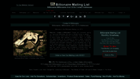 What Billionairemailinglist.com website looked like in 2019 (4 years ago)