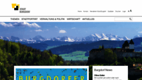 What Burgdorf.ch website looked like in 2019 (4 years ago)