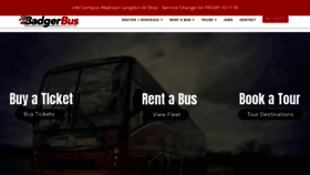 What Badgerbus.com website looked like in 2019 (4 years ago)