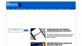 What Beursig.be website looked like in 2019 (4 years ago)