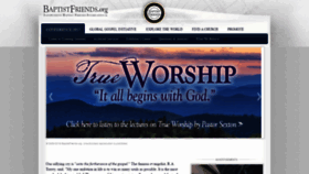 What Baptistfriends.org website looked like in 2019 (4 years ago)