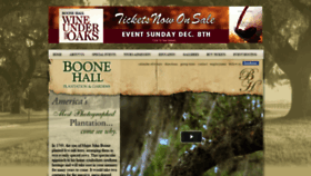 What Boonehallplantation.com website looked like in 2019 (4 years ago)