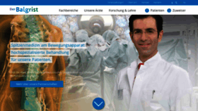 What Balgrist.ch website looked like in 2019 (5 years ago)