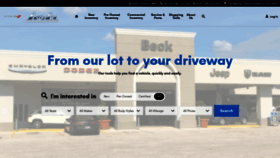 What Beckchryslerdodgejeep.com website looked like in 2019 (4 years ago)