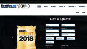 What Beattiesfreight.com website looked like in 2019 (4 years ago)