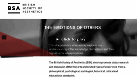 What British-aesthetics.org website looked like in 2019 (4 years ago)