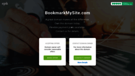 What Bookmarkmysite.com website looked like in 2019 (4 years ago)