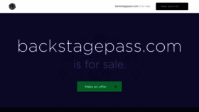 What Backstagepass.com website looked like in 2019 (5 years ago)