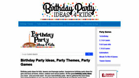 What Birthdaypartyideas4kids.com website looked like in 2019 (4 years ago)