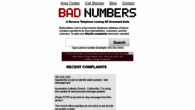 What Badnumbers.com website looked like in 2019 (4 years ago)