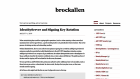 What Brockallen.com website looked like in 2019 (4 years ago)