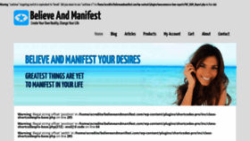 What Believeandmanifest.com website looked like in 2019 (4 years ago)