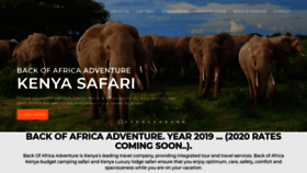 What Backofafricaadventure.com website looked like in 2019 (4 years ago)