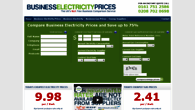 What Businesselectricityprices.com website looked like in 2019 (4 years ago)