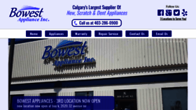 What Bowestappliances.ca website looked like in 2019 (4 years ago)