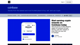 What Blog.coinbase.com website looked like in 2019 (4 years ago)