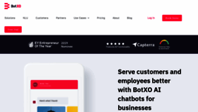 What Botxo.ai website looked like in 2019 (4 years ago)
