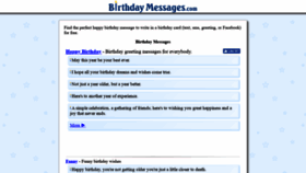 What Birthdaymessages.com website looked like in 2019 (4 years ago)
