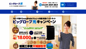 What Biglobehikari-kaisen.com website looked like in 2019 (4 years ago)