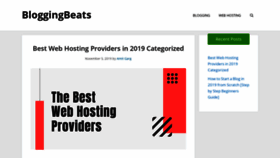 What Bloggingbeats.com website looked like in 2019 (4 years ago)