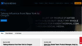 What Blog.shareablee.com website looked like in 2019 (4 years ago)