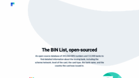 What Binlist.io website looked like in 2019 (4 years ago)