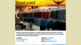 What Beadneed.com website looked like in 2019 (4 years ago)