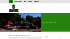 What Broadwayscrapmetals.com website looked like in 2019 (4 years ago)