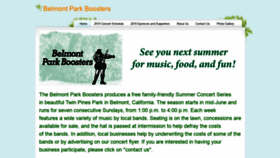 What Belmontparkboosters.org website looked like in 2019 (6 years ago)