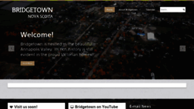 What Bridgetownnovascotia.com website looked like in 2019 (4 years ago)