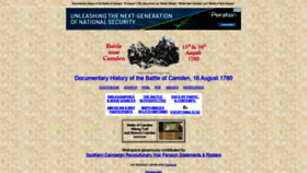 What Battleofcamden.org website looked like in 2019 (4 years ago)