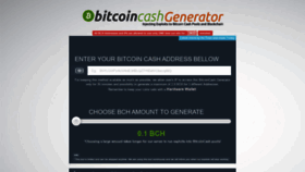 What Bitcoin-cash-generator.com website looked like in 2019 (4 years ago)