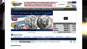 What Bulliondirect.com website looked like in 2019 (4 years ago)