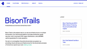 What Bisontrails.co website looked like in 2019 (4 years ago)