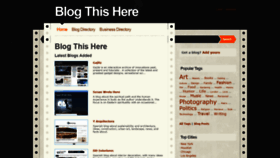 What Blogthishere.com website looked like in 2019 (4 years ago)