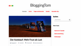 What Bloggingtom.ch website looked like in 2019 (4 years ago)