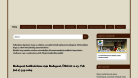 What Budapestantikvarium.hu website looked like in 2019 (4 years ago)