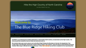 What Blueridgehikingclub.org website looked like in 2019 (4 years ago)