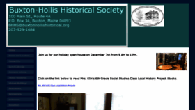 What Buxtonhollishistorical.org website looked like in 2019 (4 years ago)