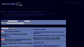 What Binnenschiffe.de website looked like in 2019 (4 years ago)