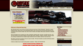 What Baysiderecycling.com website looked like in 2019 (4 years ago)