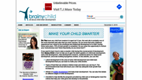 What Brainy-child.com website looked like in 2019 (4 years ago)